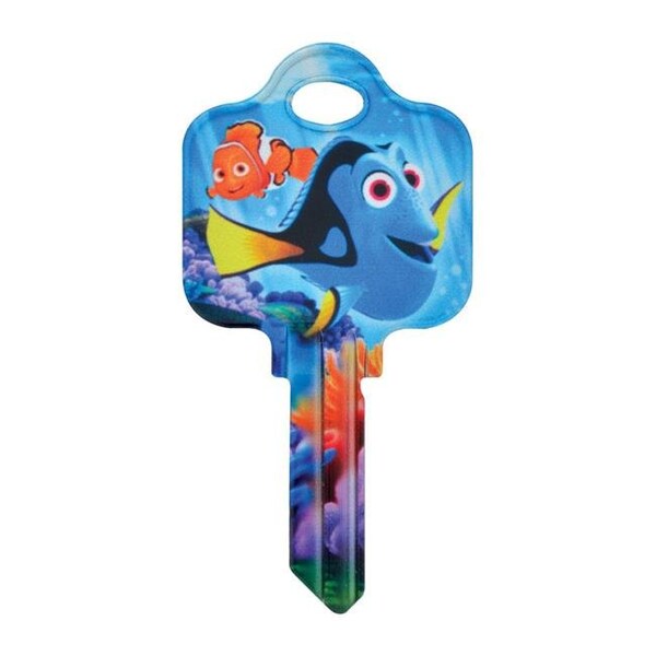 Hillman Hillman 5005139 Disney Dory House & Padlock Universal Key Blank with Double Sided - Case of 5 5005139 - main